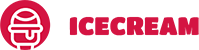 Logo ice cream z nazwą